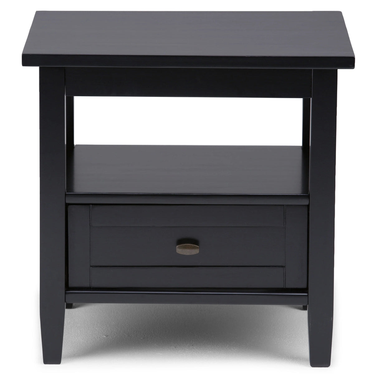 Solid Wood Rectangle End Table With Drawer And Shelf, 18.1in D x 20in W x 19.5in H - Norfolk
