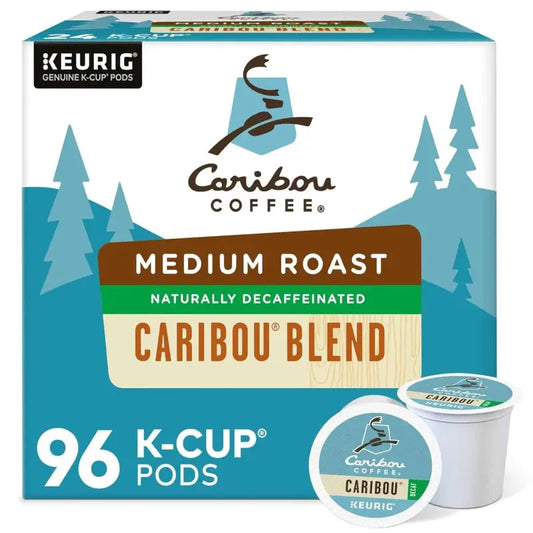 Caribou Coffee Caribou Blend Decaf K-Cup Pods, Medium Roast, 96 Count