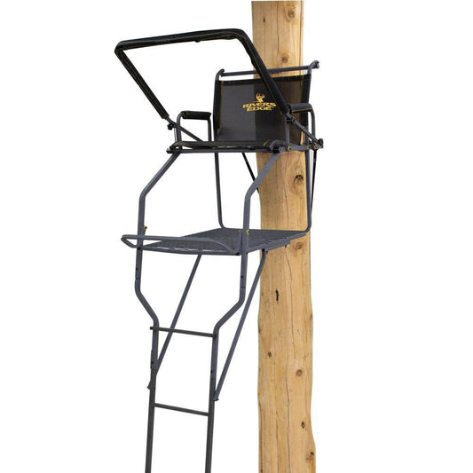 Jumbo Jack Ladder Stand With Adjustable Shooting Rail, 26 in x 31 in Platform, Mesh Seat