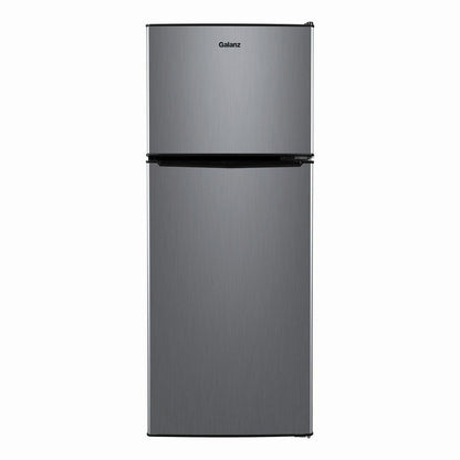 Galanz 4.6 Cu Ft Two Door Mini Refrigerator With Freezer, Stainless Steel - GL46TS5E
