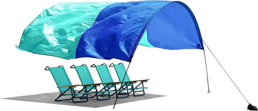 Beach Awning UV-Resistant Shade Solution, 4 lbs, Recycled Plastic