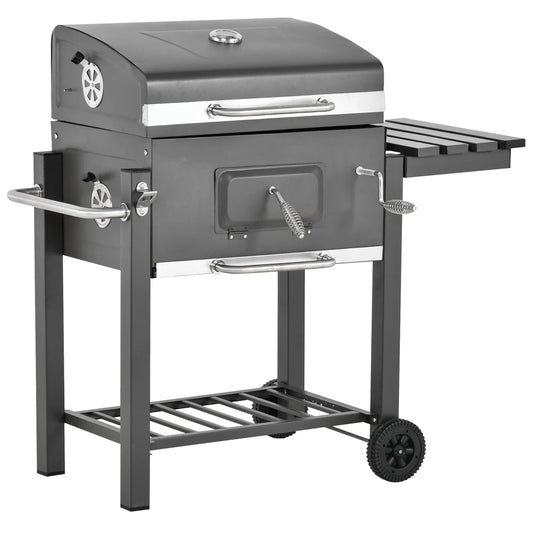 Outsunny Charcoal BBQ Grill, Gray, 45.25 in L x 22 in W x 42.5 in H - 846-013