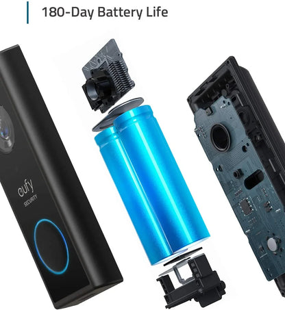 Anker eufy Security Wireless Video Doorbell, Battery-Powered, 2K HD